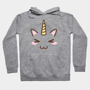 Kawaii Unicorn Face,women's tshirt,unicorn gift,unicorn birthday party, unicorn lover,pastel unicorn,kawaii gear,unicorn collector,cute face Hoodie